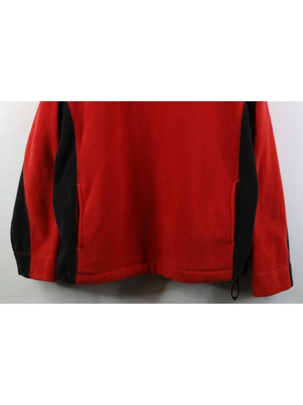 Vintage 90s Y2K Gap Mens Large Color Block 1/4 Zip Fleece Pullover Sweater Red